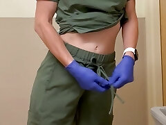 Nurse slut hole stuffed for her work shift