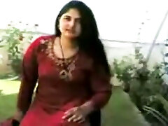 Homemade solo with a chubby Paki chick demonstrating her body