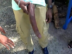 Huge Bbc! Hefty Black Dick Flash At Public Bus Stop Four Min