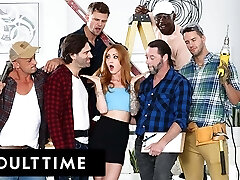 ADULT TIME - Kendra Cole's Gets Group-fucked By Construction Workers! AIRTIGHT TP AND Hardcore DP!