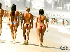 Glorious Brazilian thong booty and Italian beach dancers