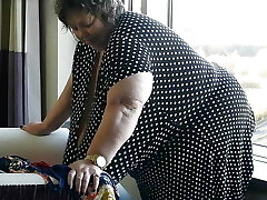 good-sized big boobs granny