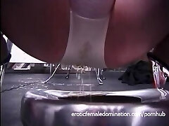 Freckled ginger tart enjoys getting tied up by her crazy domina