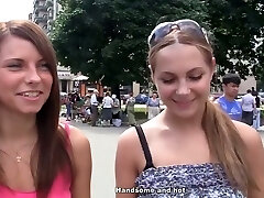 Sassy femmes are fucking in the park in a threesome