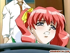 Schoolgirl hentai gets assfucked in the toilet