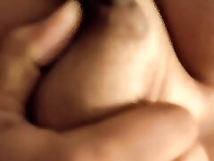 Real indian Desi girls self masterbating beautiful boobs press rock-hard and finger-banging in pussy in Summer