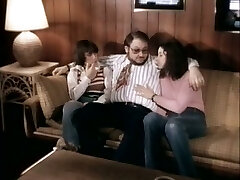 Sizzling hot exotic young brunettes inhale cock of a obese man