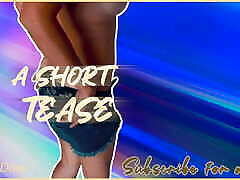 Wifey looks amazing in a pair of daisy duke shorts - then strips to put on a rusianes model show