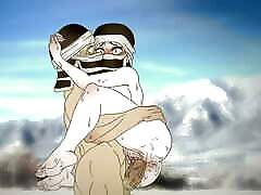 kakushi a gelé sur les montagnes et a décidé de se réchauffer en baisant !hentai-tueur de démons 2d dessin animé animé