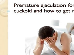 Premature ejaculation for a cuckold caption