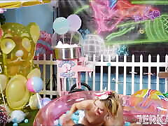 Jerkaoke- Petite Blonde Chloe Temple Invites You To The Candy Shop - Are You Coming?