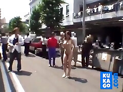 Japanese office pantyhose job Strips pakteen hat In Crowded Area