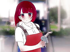 kana arima lavora in una stazione di servizio, ma le è stato offerto sesso! hentai lidolo & 039; s cartone animato anime
