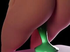 Her Perfect Ass Ripples As She Slams Down on a Dildo