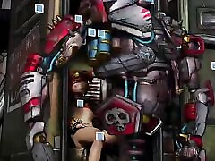 Deathrap Fuckes Gaige In a Porta Potty With Its Massive Robo Cock