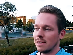 Normal german Guy meet Brunette Pornstar and she allow fuck