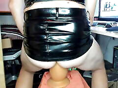 New, thick and very long anal plug makes my anus wide and stretches me deeply