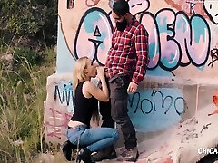 Helena Valentine - Blonde Chick Wild Fuck Outdoors With Fat moll girls group 17 Min
