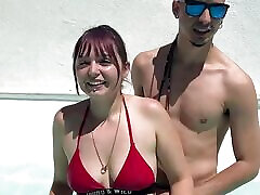 Young crying busty couple makes a hot and horny first scene for us!