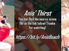 Anis from Nikke gets her drink straight from the source using her huge tits, ass and mouth