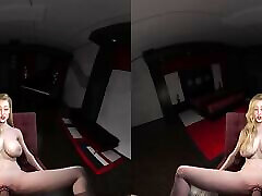 pov 3d vr, follar a una chica rubia con enormes tetas en realidad virtual animada en 3d