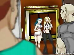 Hentai anime dare to suck and fuck with a plumber