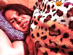 Stepmother who shares her bed is anal fucked on Halloween night