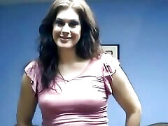 Chubby amateur undresses and poses for camera