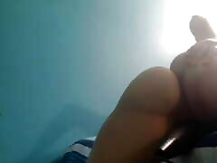 Pillow humping on web cam