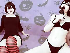 JOI: female rabo Dracula teases you with her sexy body and asks you cum in her pussy on Halloween
