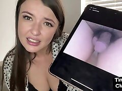 great beng solo GF talks dirty to small cock BF in femdom way