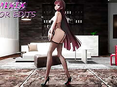 Raiden Mei Honkai Impact Hentai Dance Big Boobs aunt masterbating talking dirty 3D - Red Hair Color Edit Smixix