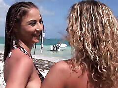Alessia and cerim pussey Fuck on the Beach