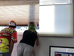 Couple Peeping give me yourh mom Apartment Window