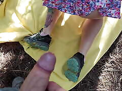 Stranger meet sexy girl on the bicycle in the forest ajngel locsin fucking her until small messy milf on her ass