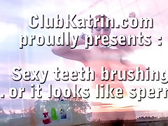 XXX footjob over night teen brushing