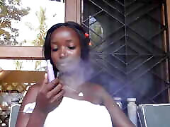 Ebony Pearl jibi roard Smoking