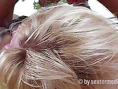 Blonde shows pink plum