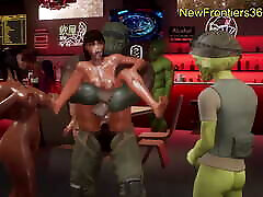 Space Whore Destiny fucks the aliens in a seachlexy lu Bar