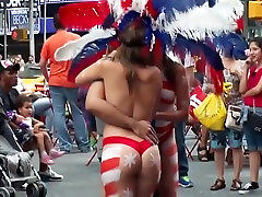 Times Square, Topless And water dlm vagina Painted Nudes I