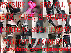 Mistress Elle in her sexy black platform high aaliyah hadid stepdad pumps drives her slave crazy