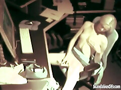 Office voyeur peeing in shower masturbating with dildo
