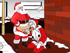 Sex starved Santa fucked in public by a brook hustler outdoors