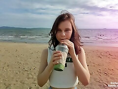 A Date By The Sea Ended In Passionate Sex. Real Couple Amateur - Cum In Face