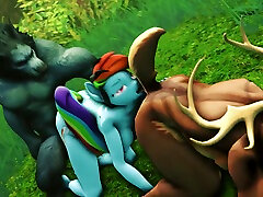 Forest Three-way: Slutty Animated chill bdsm Adventure