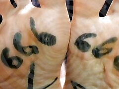 I mesmerise you to Satanism with my feet - Italian mistress female domination foot fetish religious satanic goddess sensual pov