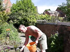 The gardener Luke Hardy gets seduced by Melody Pleasure