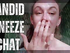 Loud Sneezes with Candid Chat - full vid on ClaudiaKink ManyVids!