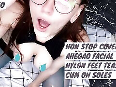 Loads of cum on millf young feet teaser