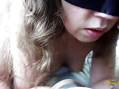 Blindfolded and Handcuffed HOTWIFE got fucked by MISTERY Husband Friend!